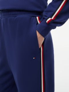Global Stripe Wide Leg Lounge Joggers — Blue 3