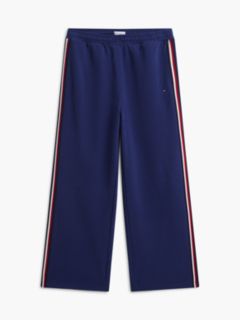 Global Stripe Wide Leg Lounge Joggers — Blue 5
