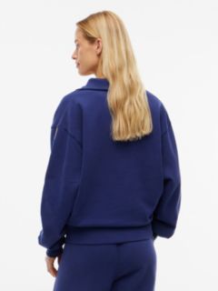 Global Stripe Relaxed Lounge Rugby Jumper — Blue 4