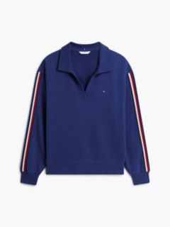 Global Stripe Relaxed Lounge Rugby Jumper — Blue 5