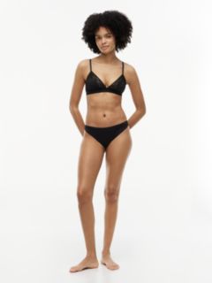 Floral Lace Triangle Bra — Black 2