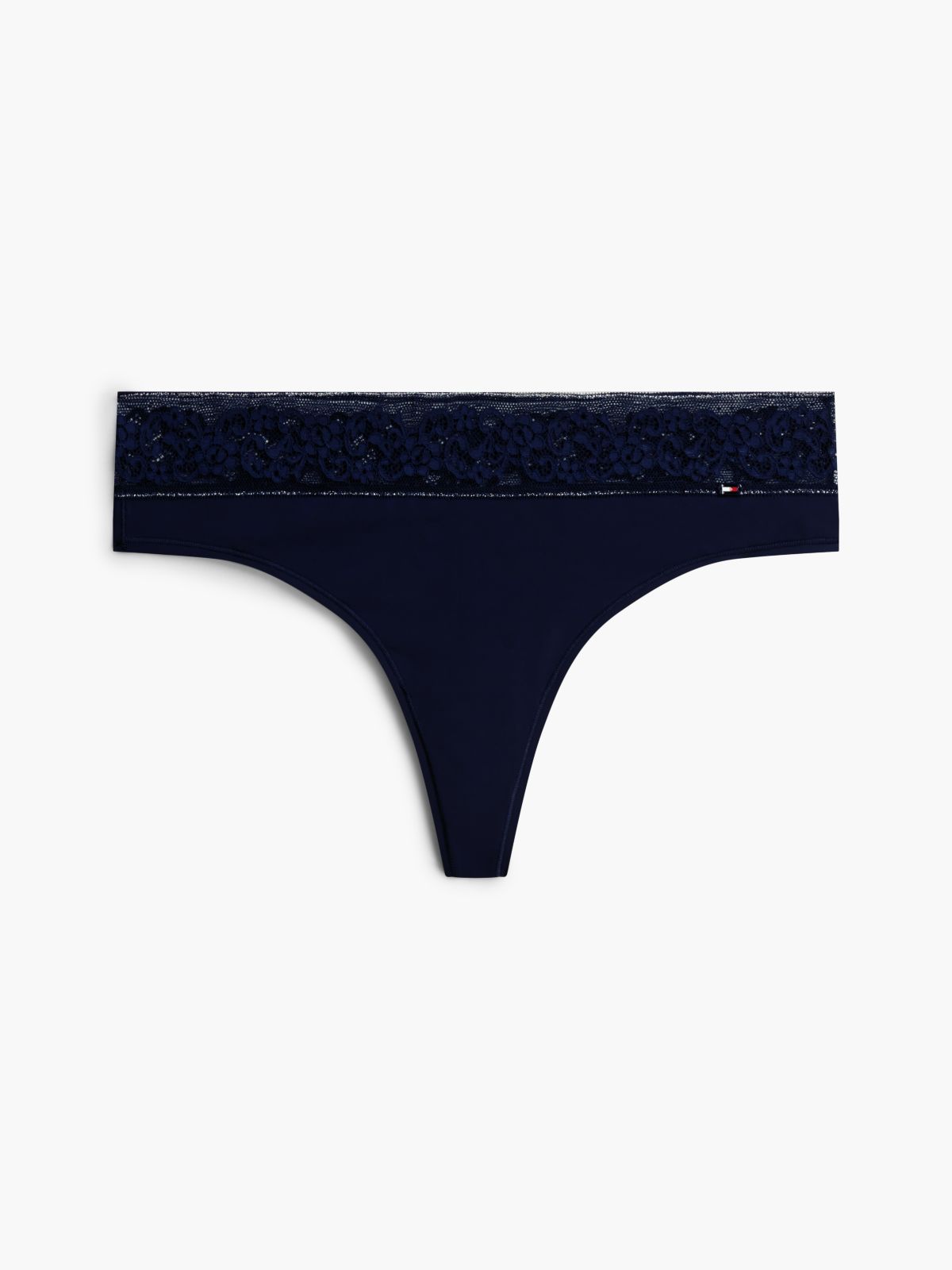 Floral Lace Thong — White