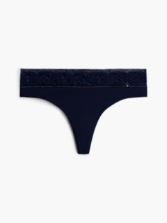 Floral Lace Thong — White 5