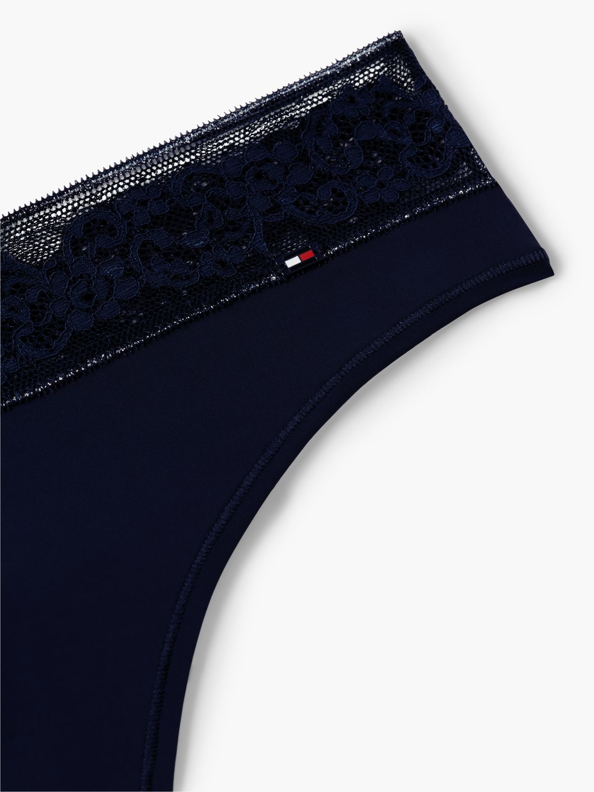 Floral Lace Thong — White