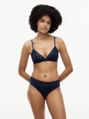 white string van gebloemd kant voor dames - tommy hilfiger