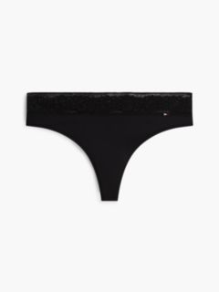 Floral Lace Thong — Black 5