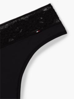 Floral Lace Thong — Black 6