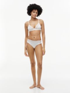 Floral Lace Thong — White 2