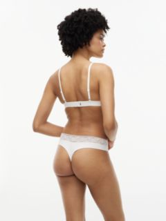 Floral Lace Thong — White 4