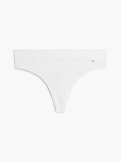 Floral Lace Thong — White 5