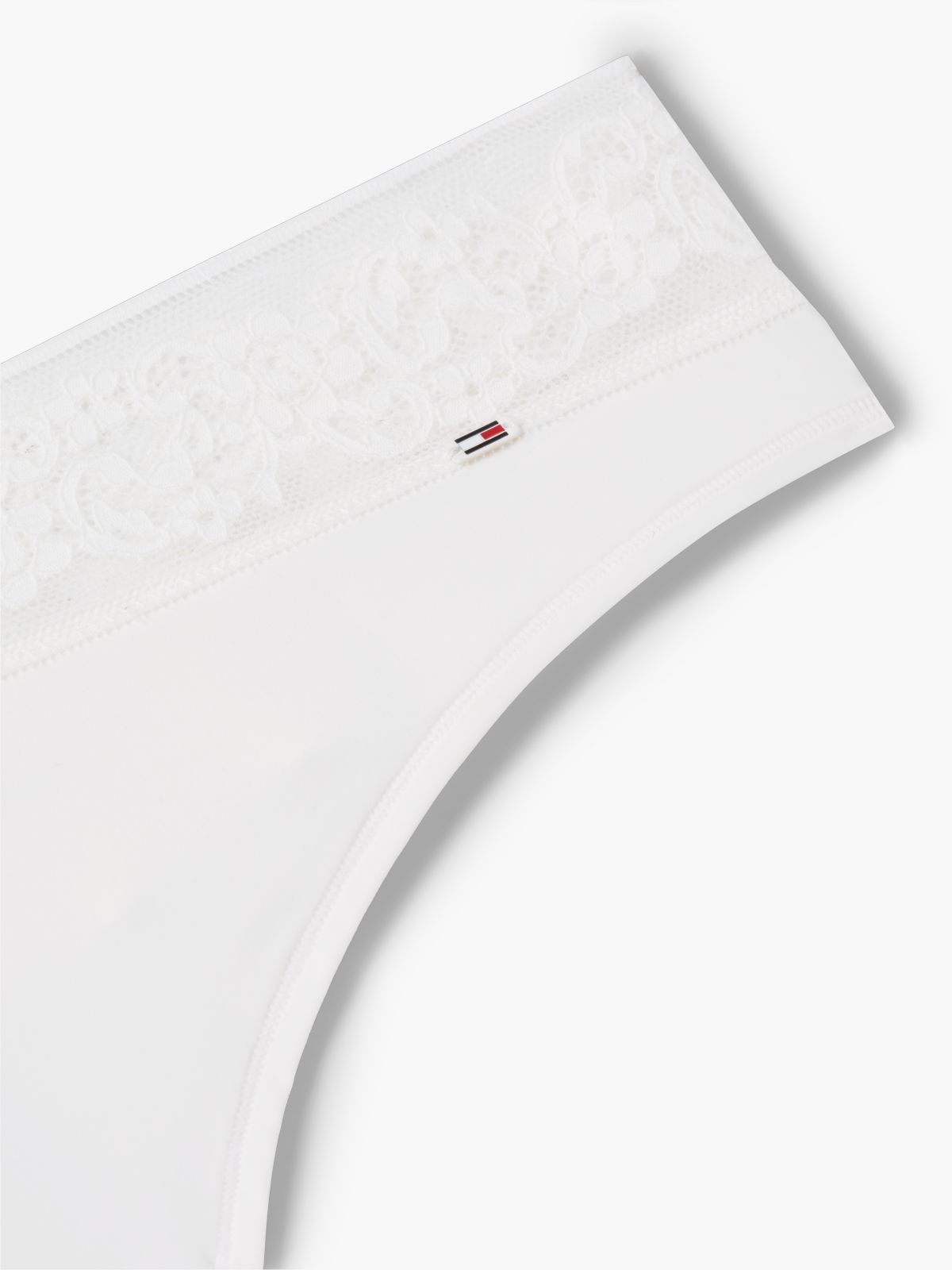 Floral Lace Thong — White
