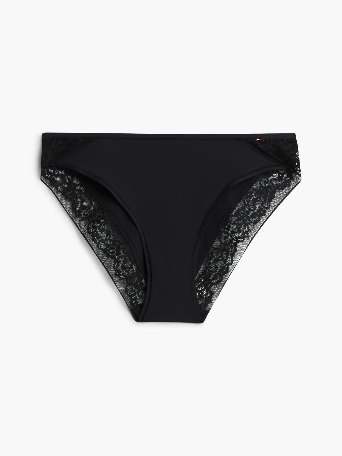 Floral Lace Briefs — Black