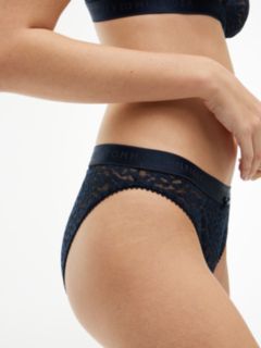 Leopard Lace Briefs — Blue 3