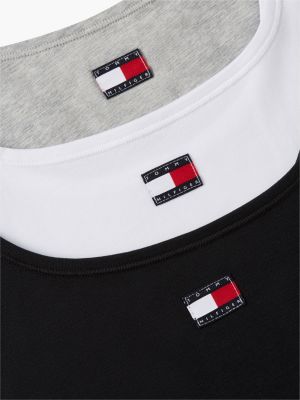 white 3-pack heritage logo lounge tank tops for women tommy hilfiger