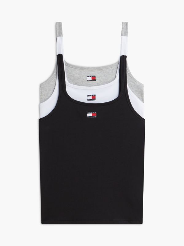 3-Pack Heritage Logo Lounge Tank Tops — White