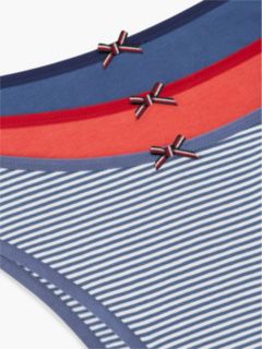 3-Pack Global Stripe Bow Brazilian Briefs — White 2