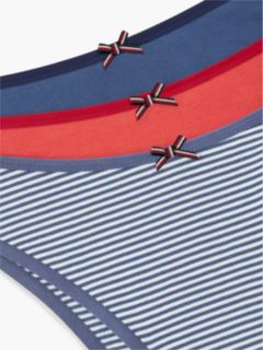 3-Pack Global Stripe Bow Brazilian Briefs — White 9
