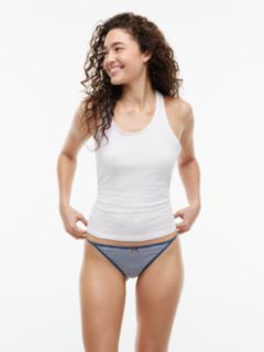 3-Pack Global Stripe Bow Tanga Thongs — White 7