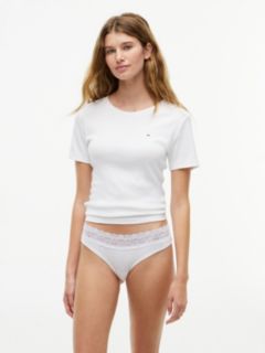 3-Pack Logo Lace Trim Pointelle Briefs — White 6