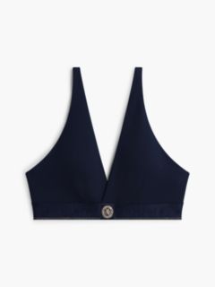 Crest Metallic Underband Triangle Bra — Blue 5