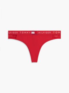 Heritage Logo Lace Thong — Red 5