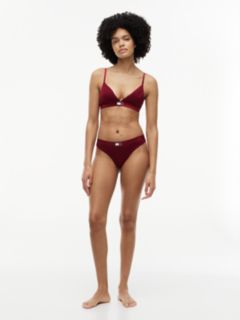 Heritage Shiny Logo Waistband Thong — Red 2