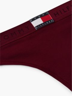 Heritage Shiny Logo Waistband Thong — Red 6