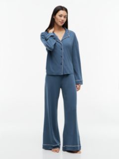 Essential Piping Relaxed Pyjama Set — Blue 1