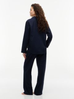 Crest Woven Dobby Long Sleeve Pyjama Set — Red 4