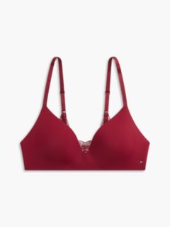 Floral Lace Underwired Lightly Lined Bra — White 5