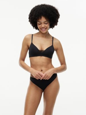 black floral lace underwired lightly lined bra for women tommy hilfiger
