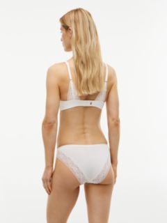 Floral Lace Underwired Lightly Lined Bra — White 4