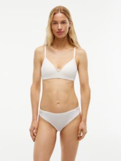 Floral Lace Underwired Lightly Lined Bra — White 1
