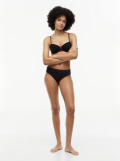 Floral Lace Demi Bra — Black 2