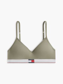 Global Stripe Ribbed Push-Up Bralette — Green 5