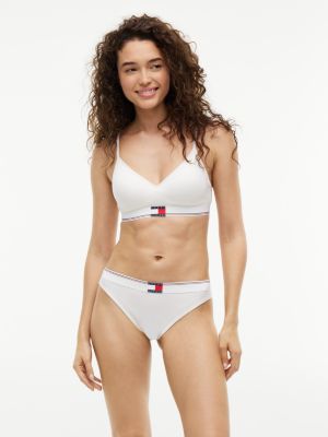 bralette global stripe push up a coste white da donne tommy hilfiger