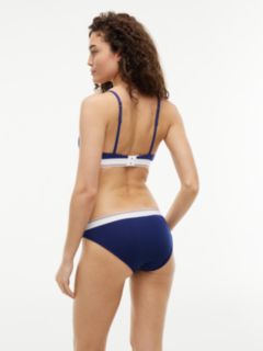 Heritage Flag Logo Ribbed Triangle Bra — Blue 4
