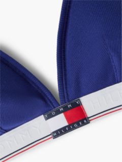 Heritage Flag Logo Ribbed Triangle Bra — Blue 6