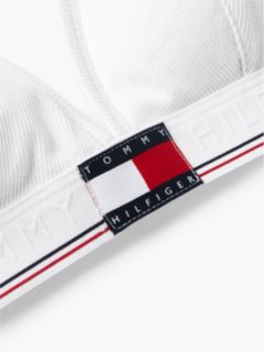 Heritage Flag Logo Ribbed Triangle Bra — White 6