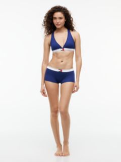 Global Stripe Ribbed Racerback Bralette — Blue 2