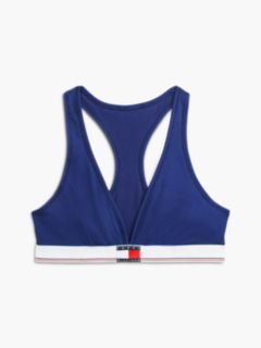 Global Stripe Ribbed Racerback Bralette — Blue 5