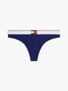 Heritage Flag Logo Ribbed Thong — Blue 5
