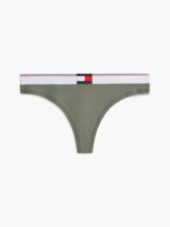 Heritage Flag Logo Ribbed Thong — Green 5