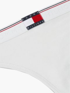 Heritage Flag Logo Ribbed Thong — White 6