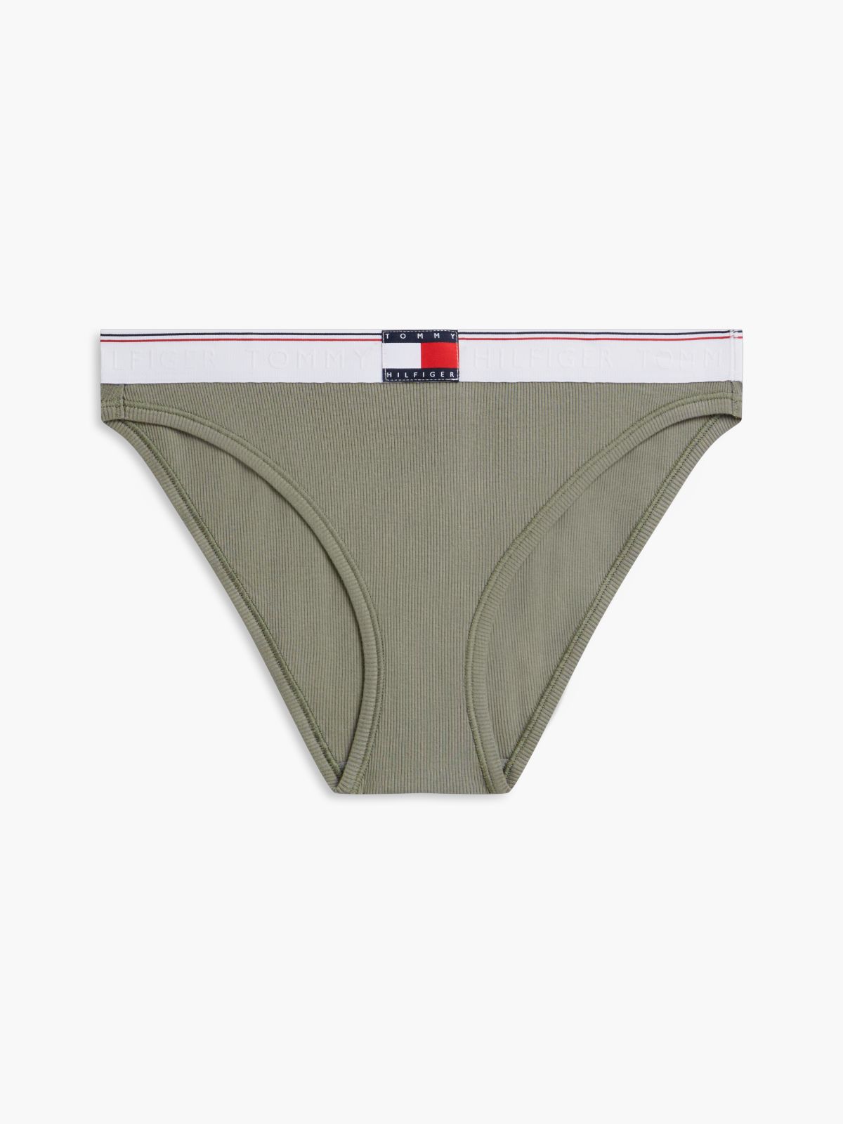 Heritage Flag Logo Ribbed Briefs — Green
