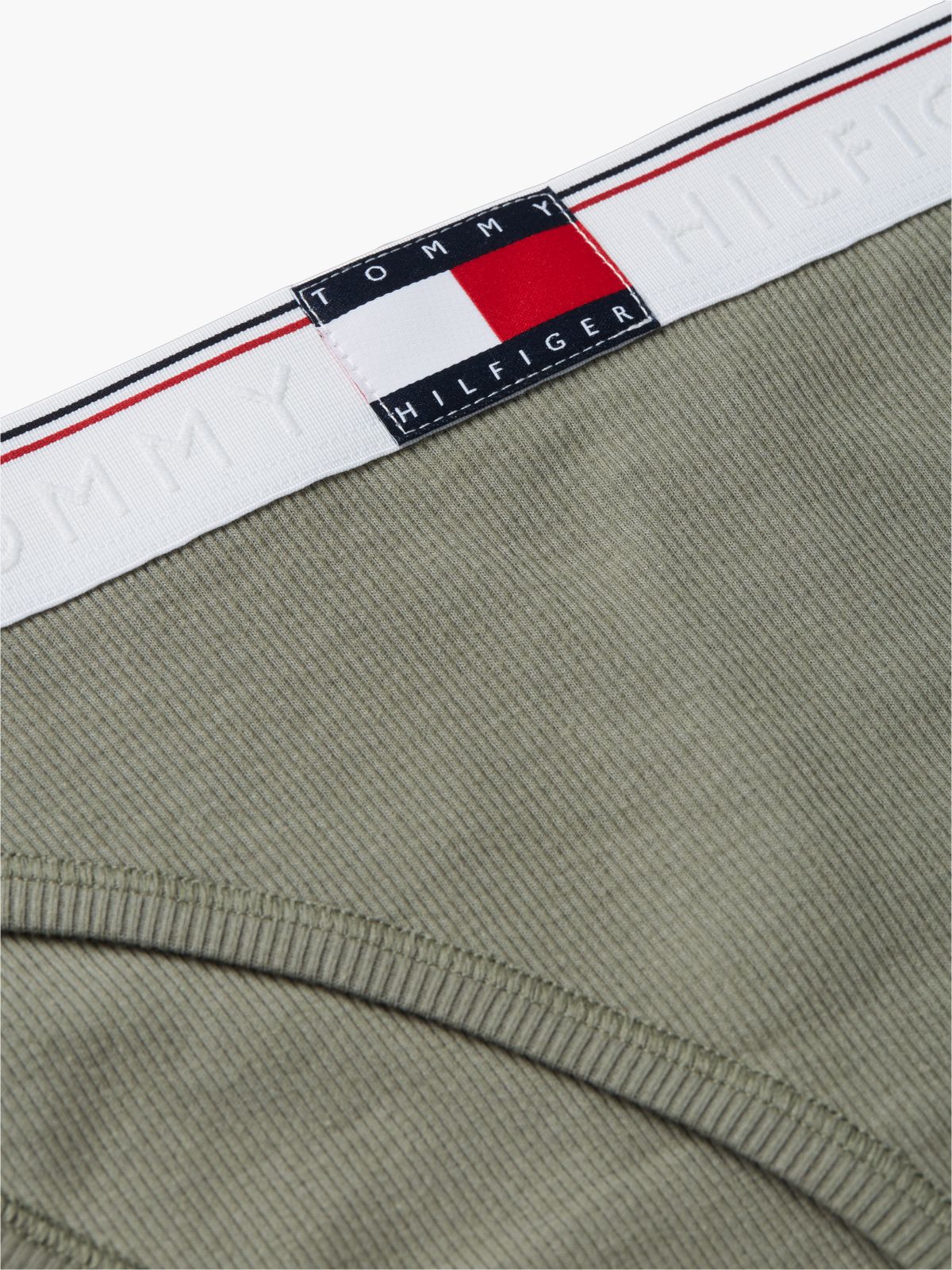 Heritage Flag Logo Ribbed Briefs — Green