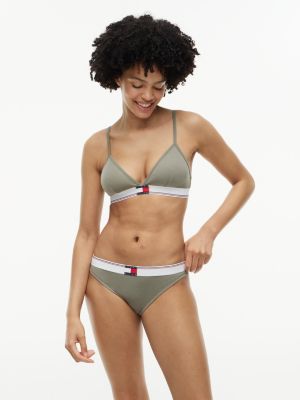 green heritage flag logo ribbed briefs for women tommy hilfiger