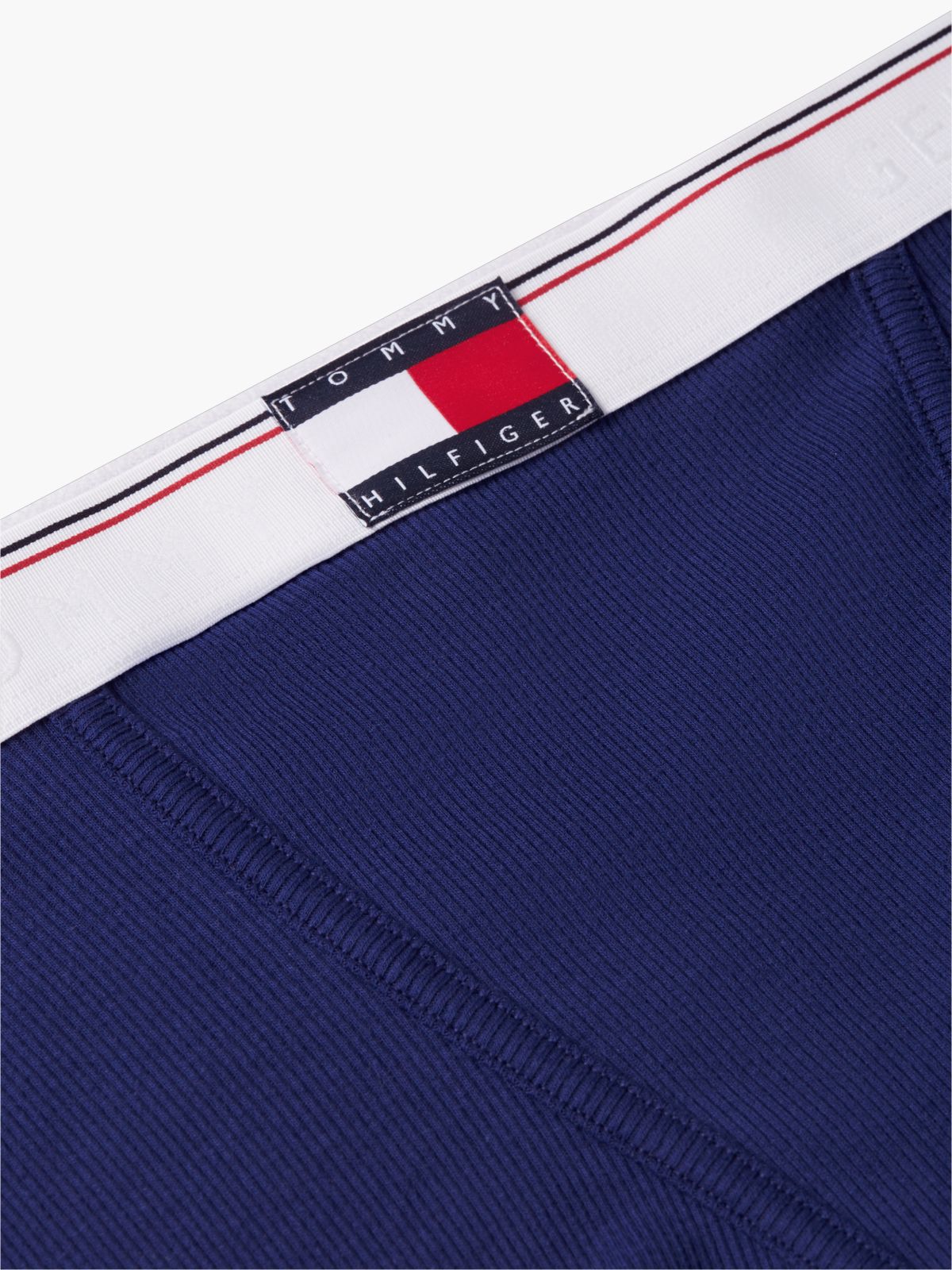 Global Stripe Ribbed Shorts — Blue