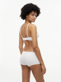 Global Stripe Ribbed Shorts — White 4
