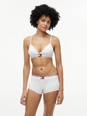 shorts global stripe a coste white da donne tommy hilfiger